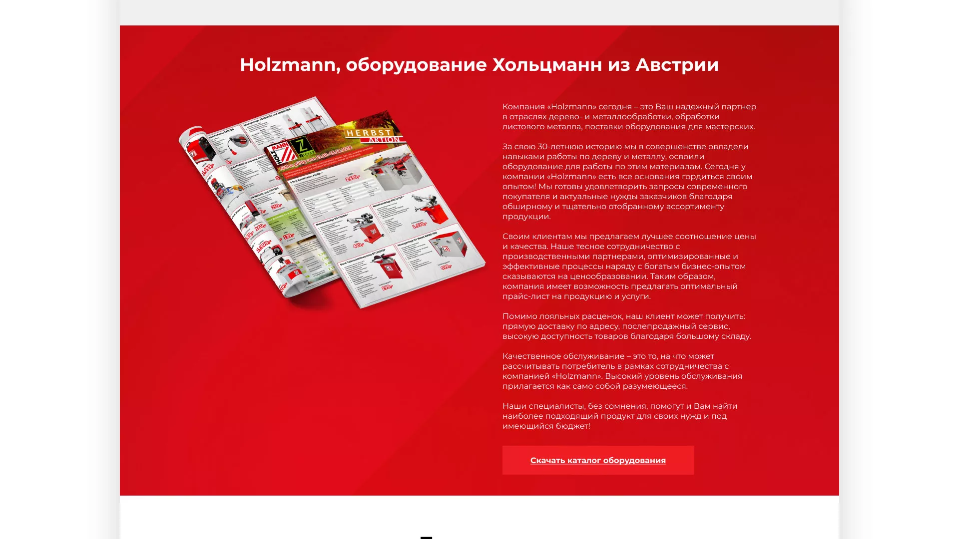 Создание сайта компании «HOLZMANN Maschinen GmbH» в Миньяре