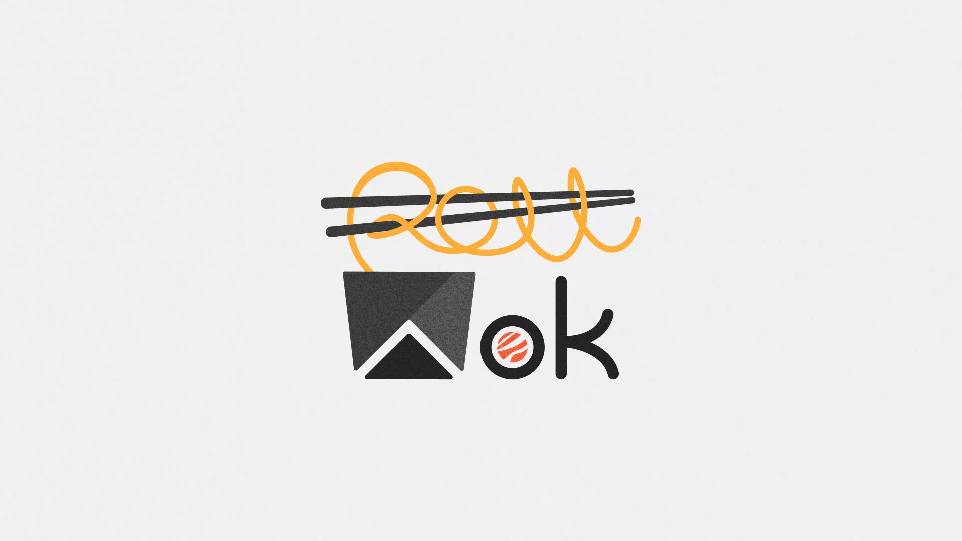 Разработка логотипа суши-бара «Roll Wok Club» в Миньяре