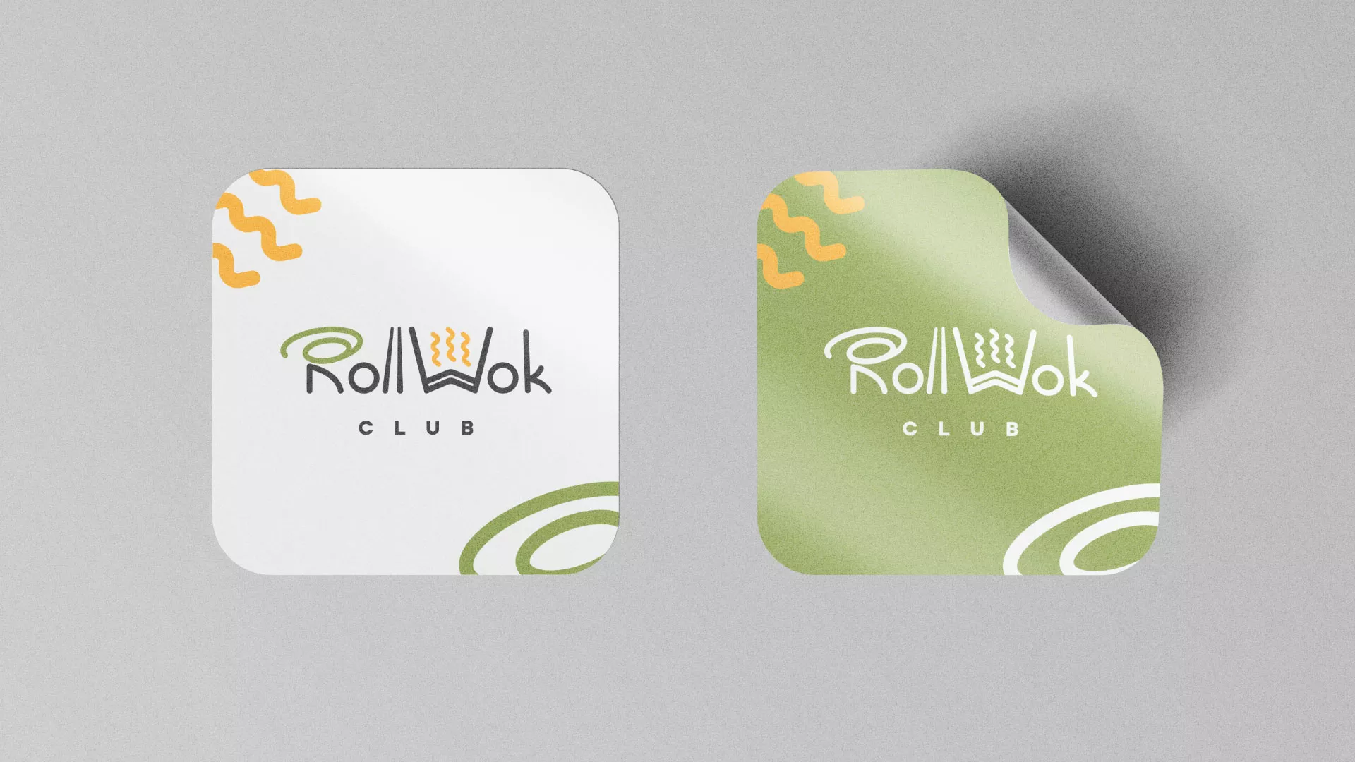 Разработка логотипа и фирменного стиля суши-бара «Roll Wok Club» в Миньяре